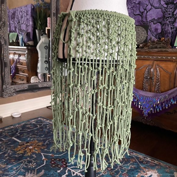 Handmade Macramé Wrap Around Rope Skirt - Picture 11 of 16